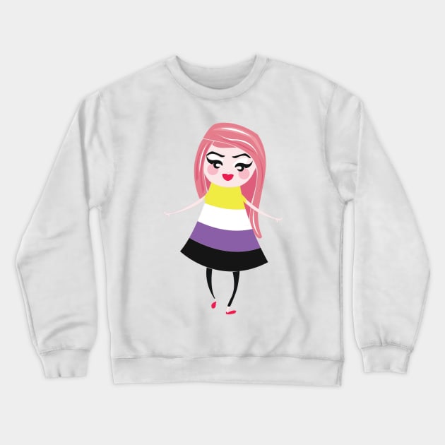 Nonbinary pride flag Crewneck Sweatshirt by snowshade